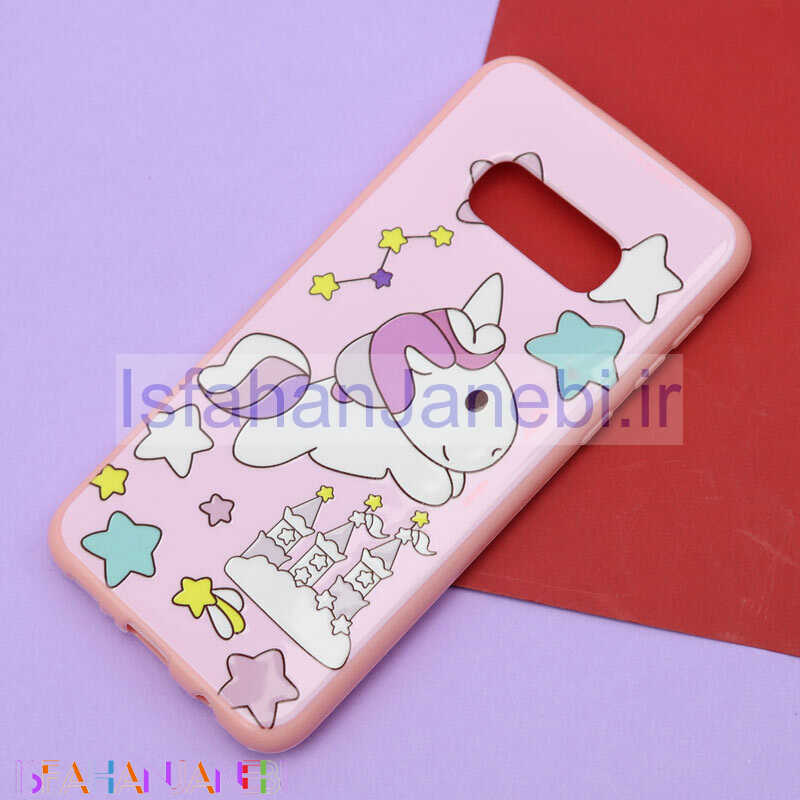 اصفهان جانبی-قاب فانتزی برجسته صورتی طرح کارتونی سامسونگ S10e