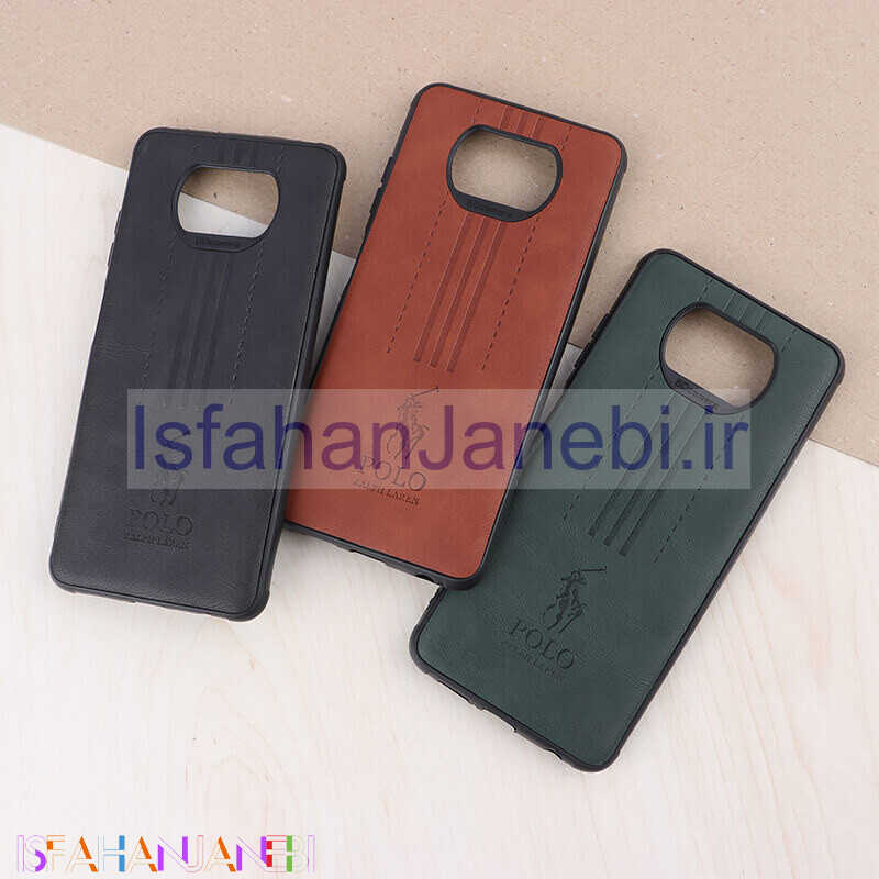 اصفهان جانبی-قاب چرمی Polo Ralph Laren شیائومی Poco X3 / X3 NFC / X3 Pro