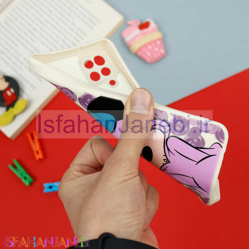 اصفهان جانبی-قاب سیلیکونی سفید محافظ لنزدار طرح میکی موس 2 سامسونگ A12