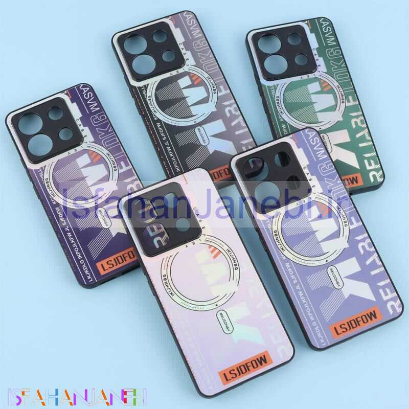 اصفهان جانبی-قاب PC مگ سیف طرح دار MWK محافظ لنزدار Xiaomi Poco X6