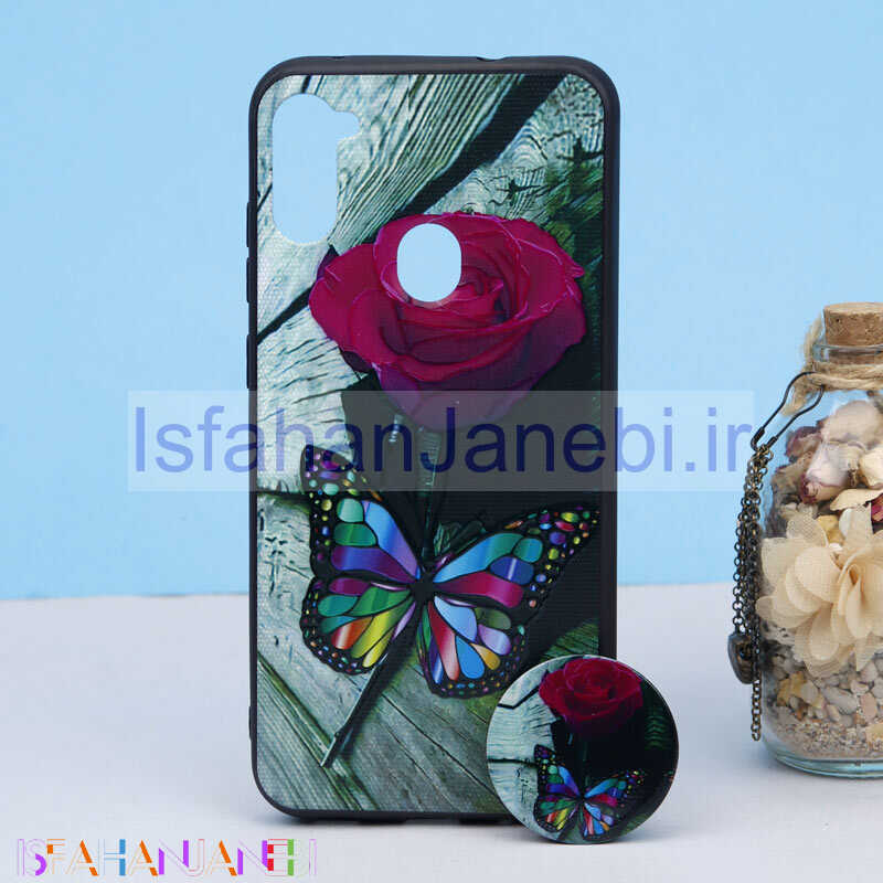 اصفهان جانبی-قاب طرحدار + پاپ سوکت Samsung A11 کد7 سری B