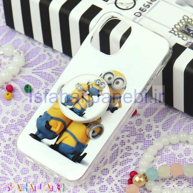 اصفهان جانبی-قاب سوپر IMD دور شفاف پاپ سوکت دار iPhone 12 Mini مینیون