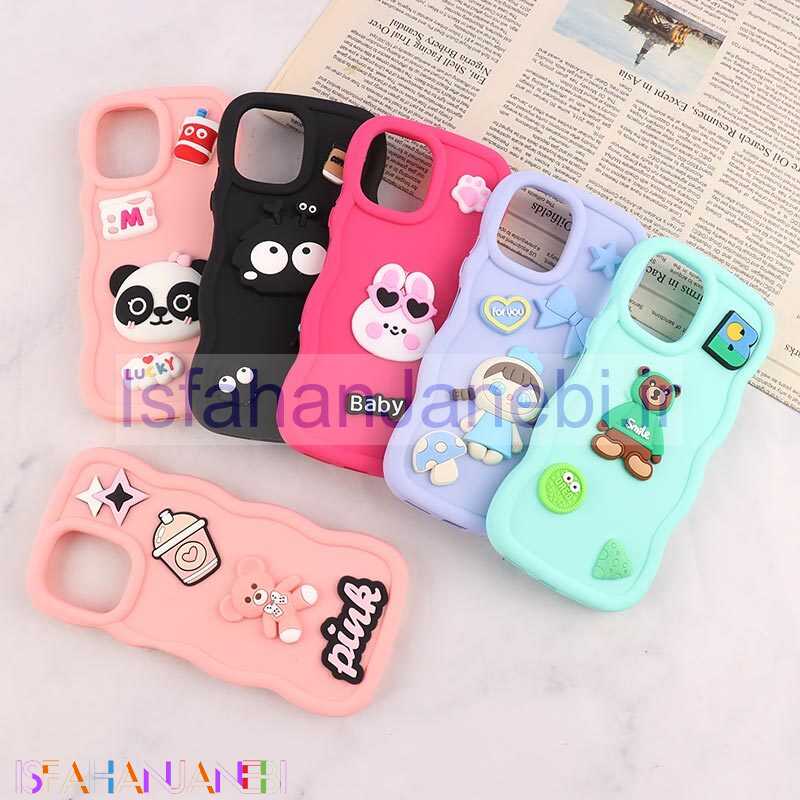 اصفهان جانبی-قاب موج دار شیائومی Redmi 12 / Redmi 13 4G / Redmi 13 5G عروسک برجسته