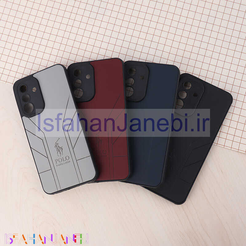 اصفهان جانبی-قاب چرمی Polo Ralph Laren سامسونگ Galaxy A56 طرح دار محافظ لنزدار