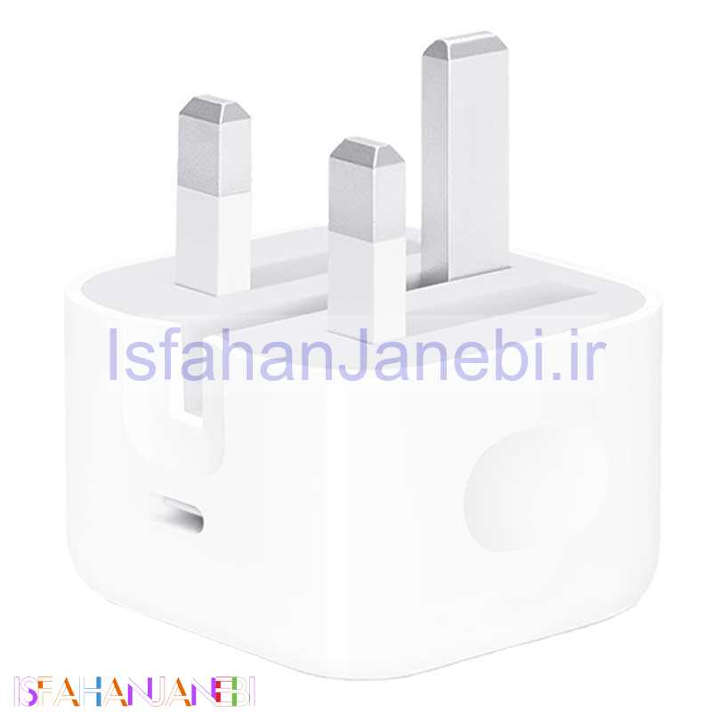 اصفهان جانبی-کلگی شارژ اورجینال iPhone MHJF3B/A PD Type-C 20W