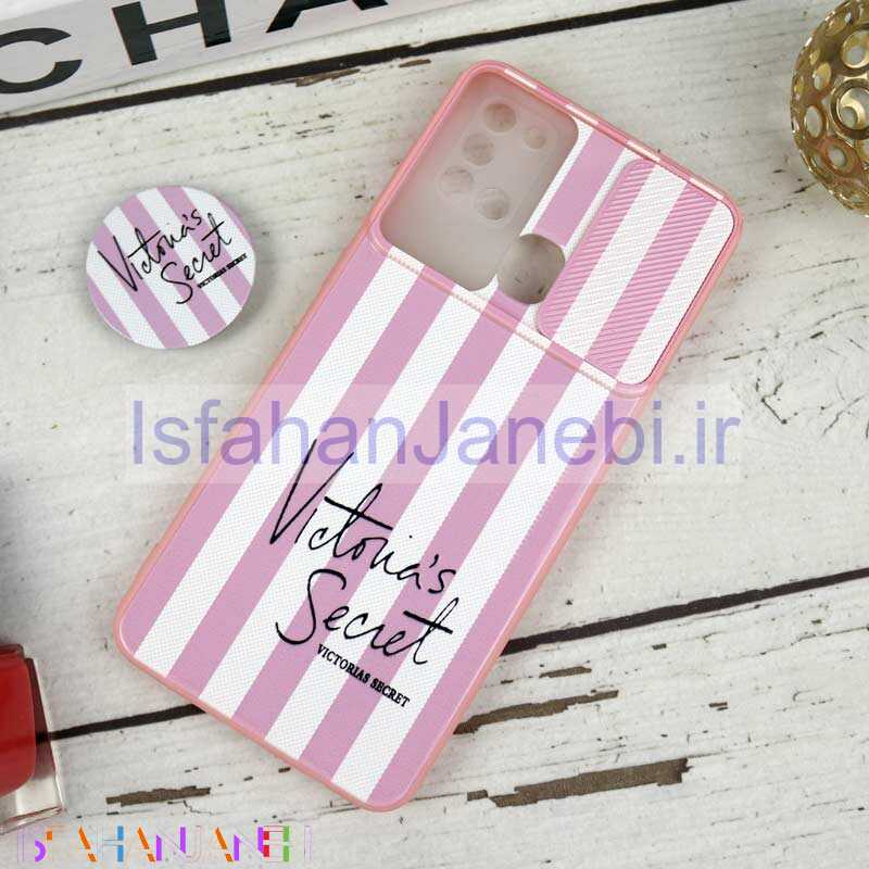 اصفهان جانبی-قاب طرحدار محافظ لنزدار کشویی + پاپ سوکت طرح ویکتوریا سامسونگ A21s سری B