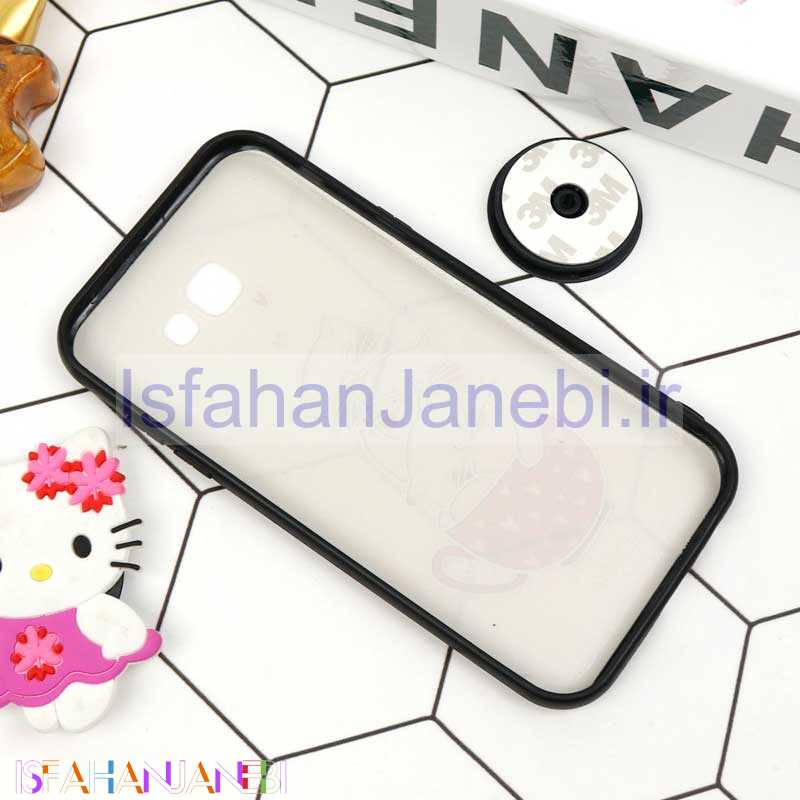 اصفهان جانبی-قاب فانتزی برجسته + پاپ سوکت طرح گربه سامسونگ A7 2017 سری D