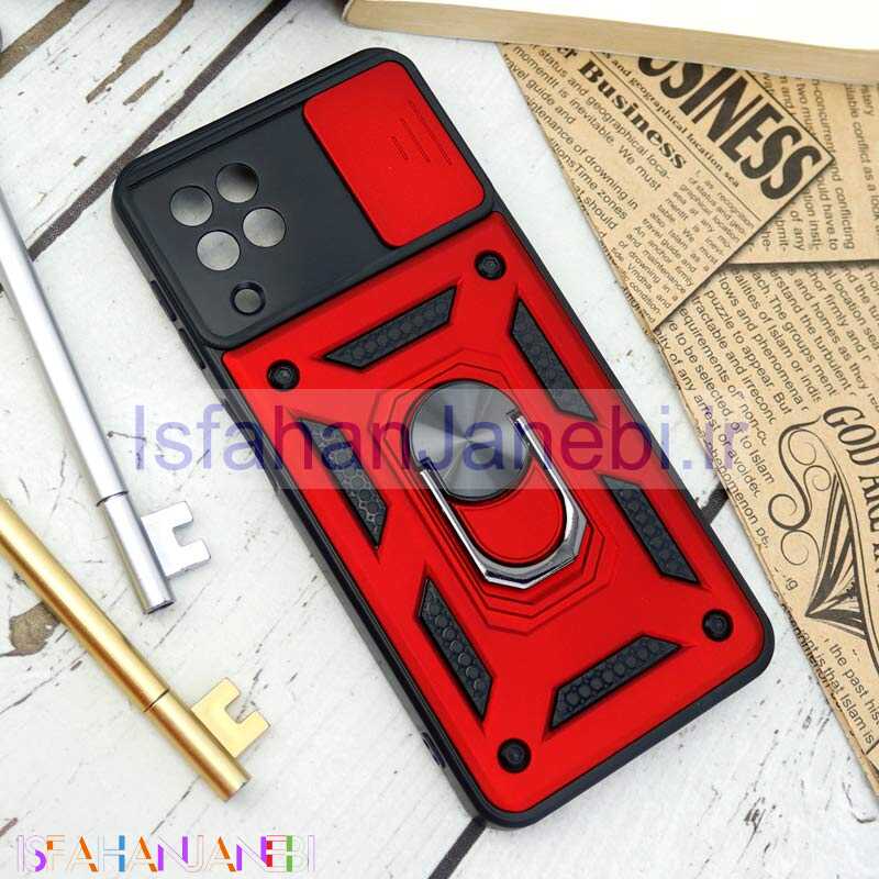 اصفهان جانبی-قاب ضد ضربه محافظ لنزدار کشویی هولدر دار بتمن Samsung Galaxy A22 4G