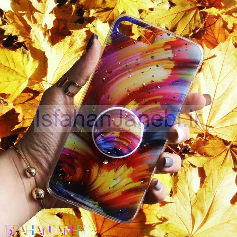 اصفهان جانبی-قاب رنگین کمانی پاپ سوکت دار خرچنگی کد8 آیفون iPhone 7 Plus / 8 Plus