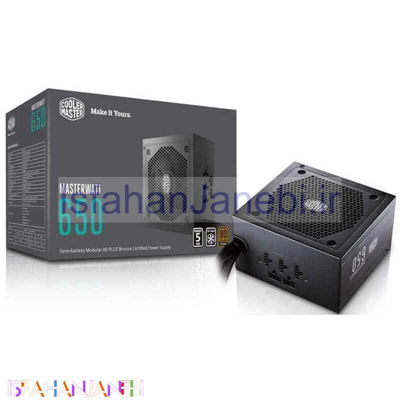اصفهان جانبی-پاور نیمه ماژولار کولر مستر Cooler Master Masterwatt Bronze 650W