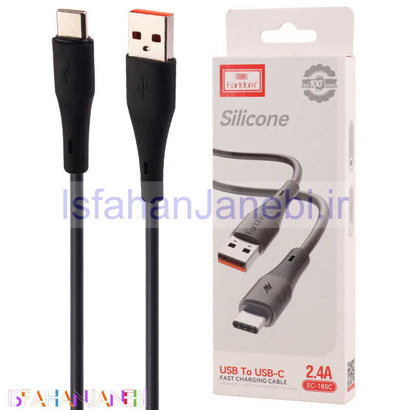 اصفهان جانبی-کابل تایپ سی فست شارژ Earldom EC-185C 2.4A 1m