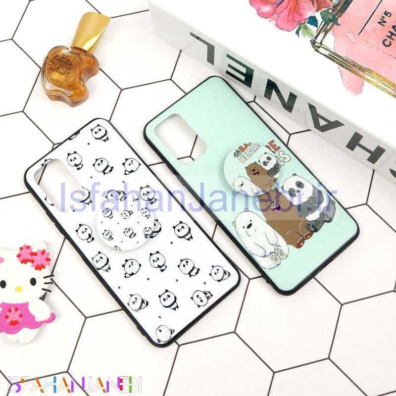 اصفهان جانبی-قاب فانتزی برجسته + پاپ سوکت طرح پاندا شیائومی Poco M3 سری D