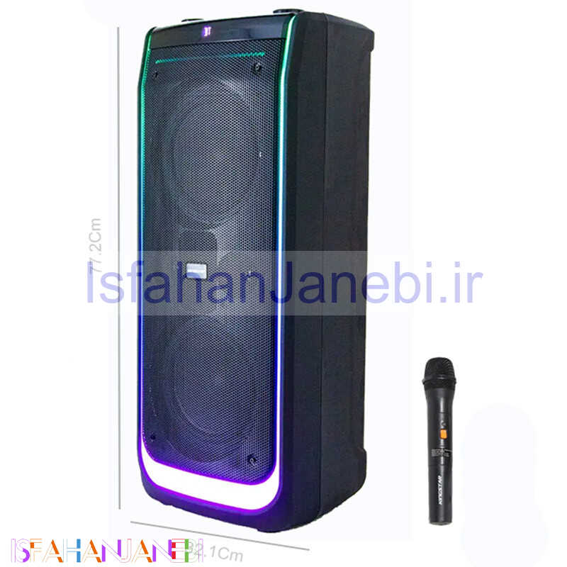 اصفهان جانبی-اسپیکر چمدانی بلوتوثی کینگ استار KBS560 + میکروفون و ریموت کنترل