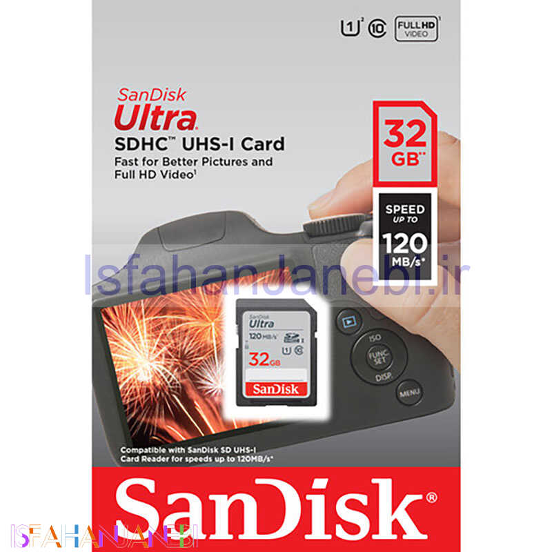 اصفهان جانبی-رم اس دی 32 گیگ سن دیسک SanDisk Ultra CL10 U1 120MB/s