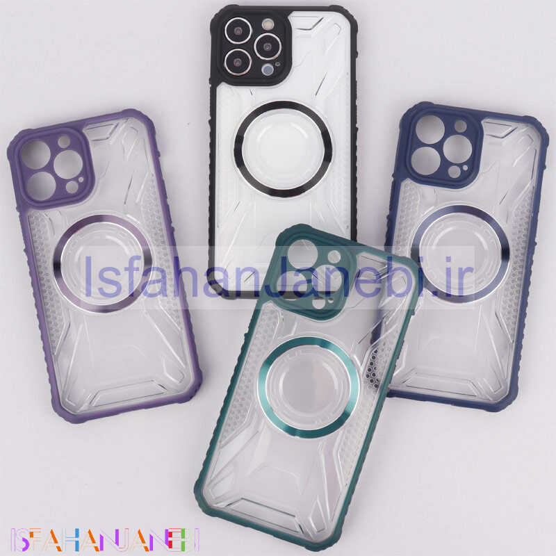 اصفهان جانبی-قاب شفاف طرح دار MagSafe محافظ لنزدار iPhone 13 Pro Max