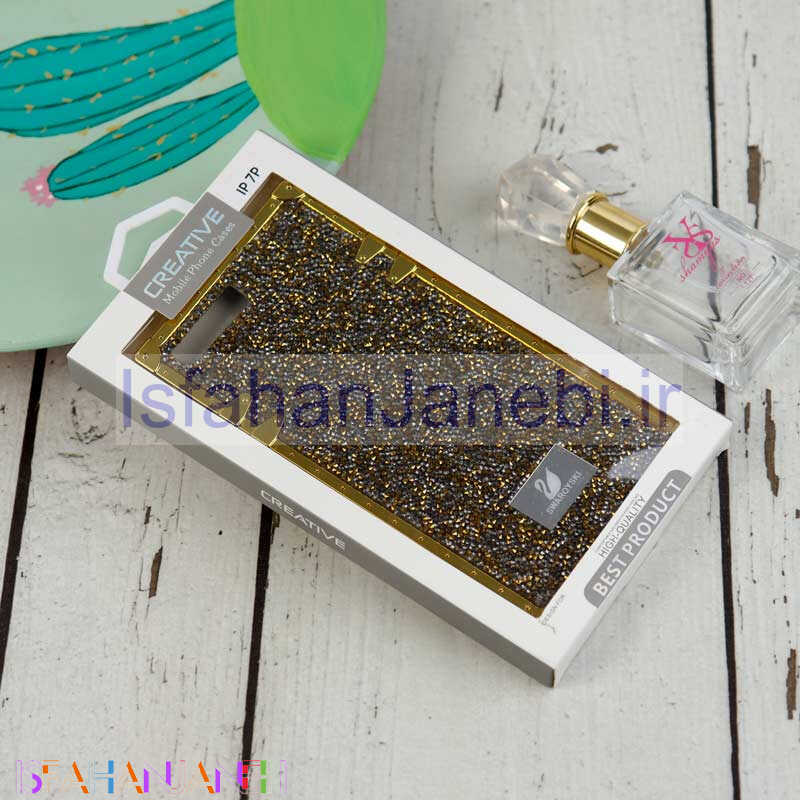 اصفهان جانبی-قاب شاینی Swarovski صندوقی iPhone 7 Plus / 8 Plus