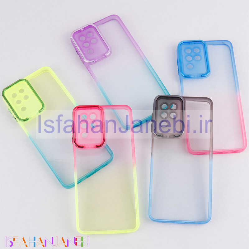 اصفهان جانبی-قاب ضد ضربه استند شو دور رنگی محافظ لنزدار Samsung Galaxy A22 4G