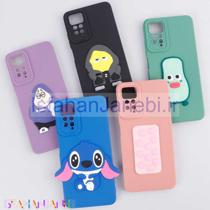 اصفهان جانبی-قاب سیلیکونی عروسکی برجسته محافظ لنزدار Xiaomi Redmi Note 11 Pro / Note 11 Pro Plus 5G (India)
