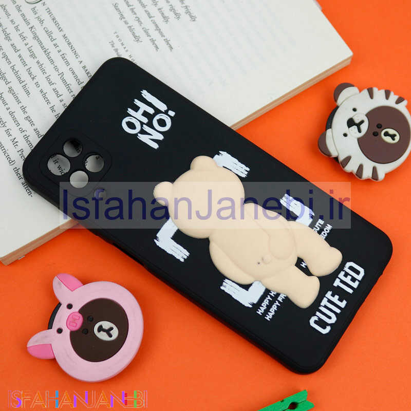 اصفهان جانبی-قاب سیلیکونی خرس TED محافظ لنزدار Samsung Galaxy A12