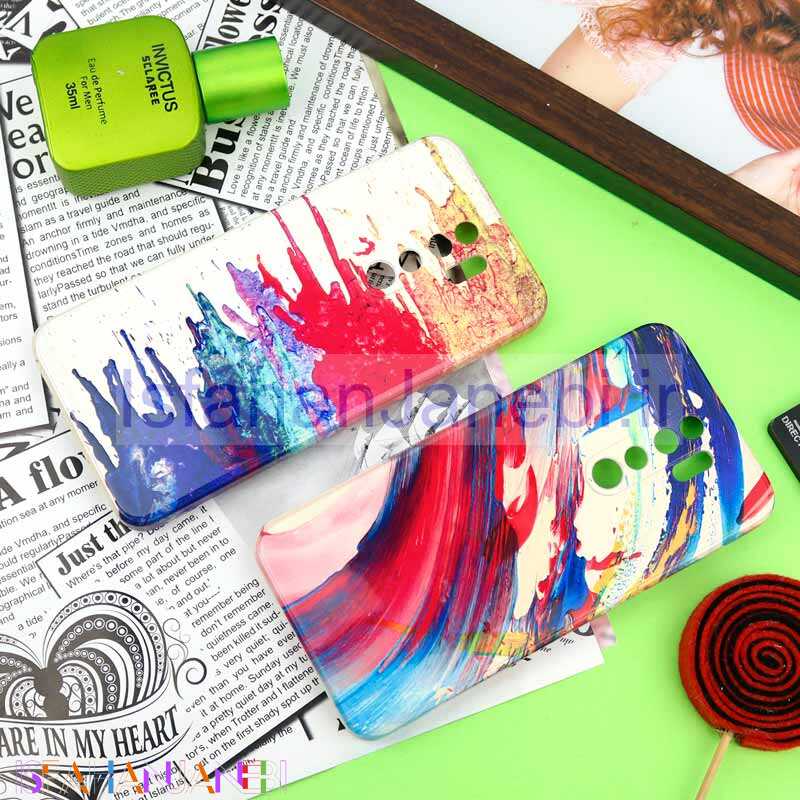 اصفهان جانبی-قاب سیلیکونی محافظ لنزدار طرح آبرنگی Xiaomi Redmi Note 8 Pro