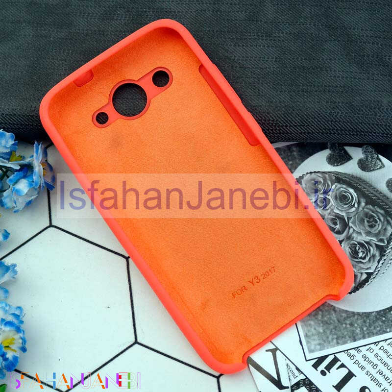 اصفهان جانبی-قاب سیلیکونی Huawei Y3 2017 گلبهی