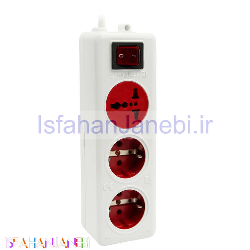 اصفهان جانبی-چند راهی 3 خانه ارت دار فردان الکتریک با کابل 1٫8 متری مدل Multi 32001