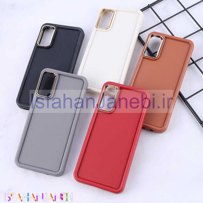 اصفهان جانبی-قاب سولید چرمی سامسونگ Galaxy A30s / A50 / A50s دور محافظ متال