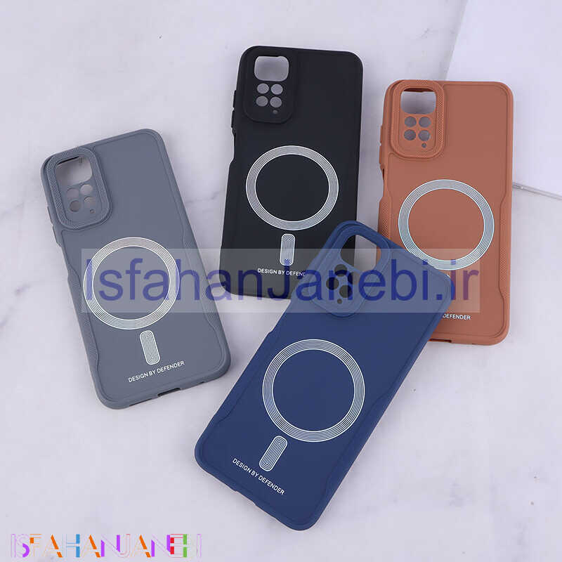 اصفهان جانبی-قاب ژله ای Design By Defender شیائومی Redmi Note 11 / 11S 4G طرح مگ سیف محافظ لنزدار