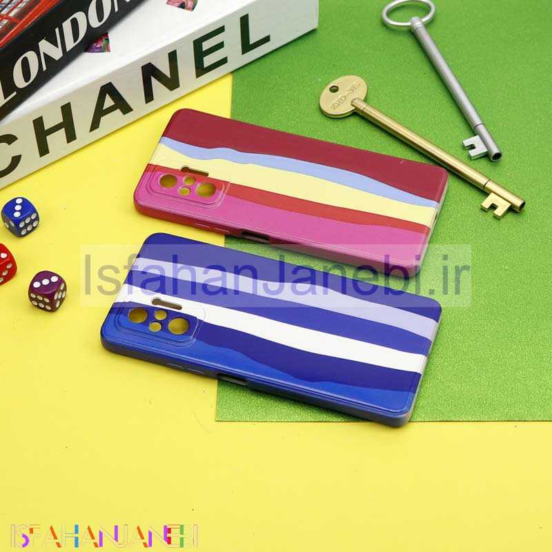 اصفهان جانبی-قاب سیلیکونی محافظ لنزدار طرح رنگین کمانی Xiaomi Redmi Note 10 Pro