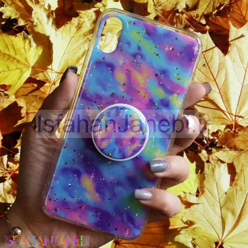 اصفهان جانبی-قاب رنگین کمانی پاپ سوکت دار خرچنگی کد5 آیفون iPhone XS Max