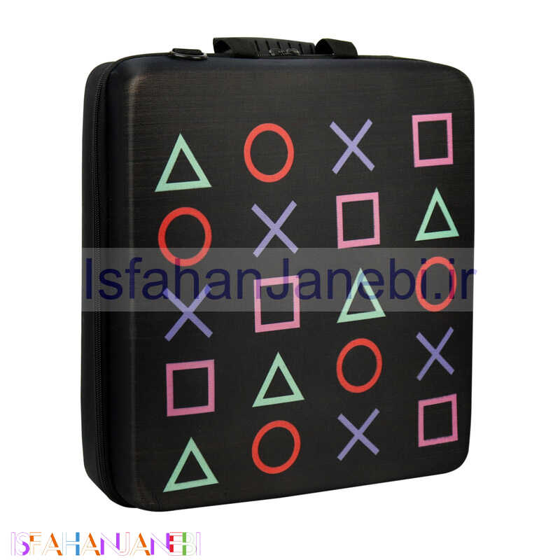 اصفهان جانبی-کیف کنسول بازی PS4 طرح لوگو دسته بازی زمینه مشکی