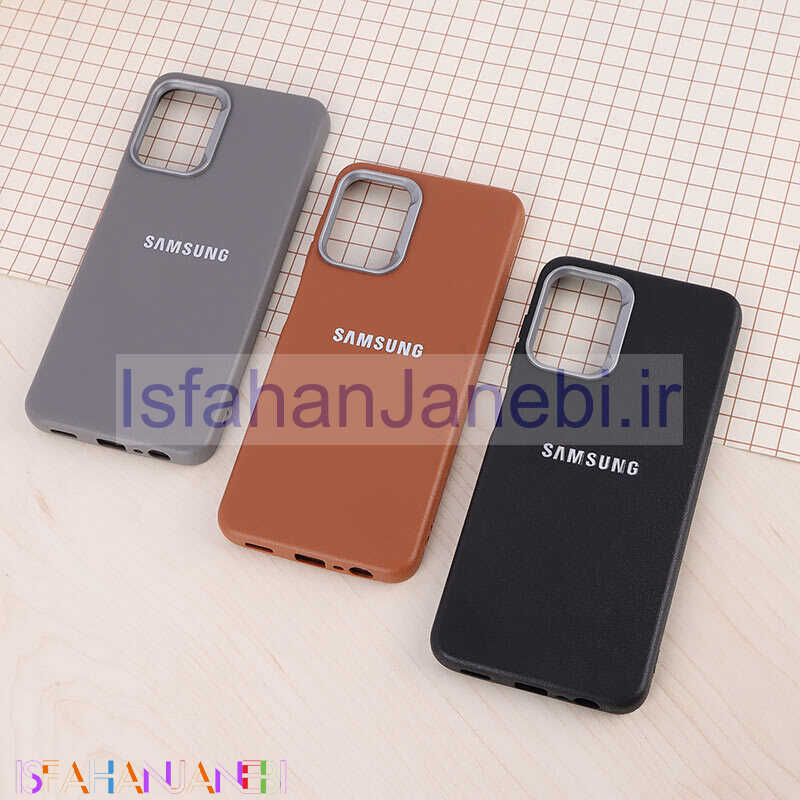 اصفهان جانبی-قاب چرمی ژله ای Leather سامسونگ Galaxy A13 5G / A04s لوگو متال