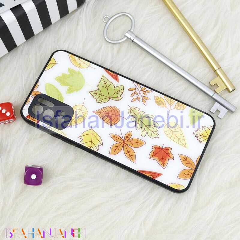 اصفهان جانبی-قاب محافظ لنزدار پشت گلسی طرحدار برگ پاییزی Xiaomi Poco M3 Pro