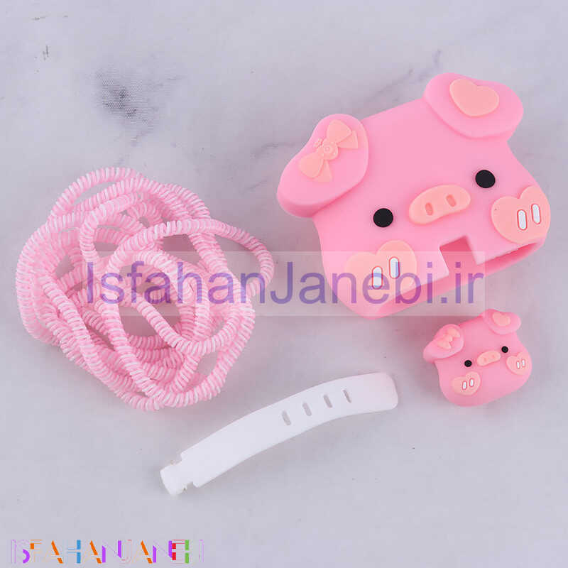 اصفهان جانبی-ست محافظ کابل و کلگی شارژر سامسونگ طرح خوک