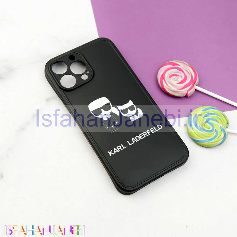اصفهان جانبی-قاب طرحدار بوتر محافظ لنزدار iPhone 13 Pro Max کارل مشکی