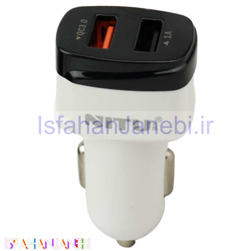 اصفهان جانبی-شارژر فندکی فست شارژ Nitu NT-CC835F 3A QC3.0 PD 18W