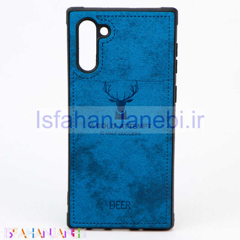 اصفهان جانبی-قاب چرمی طرح گوزن Samsung Note 10 آبی