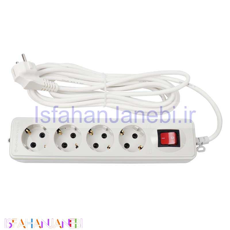 اصفهان جانبی-چند راهی 4 خانه ارت دار نیک پارت الکتریک با کابل 5 متری PE295
