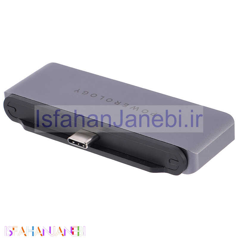 اصفهان جانبی-هاب 4 پورت Type-C پاورولوجی P41PACHGY