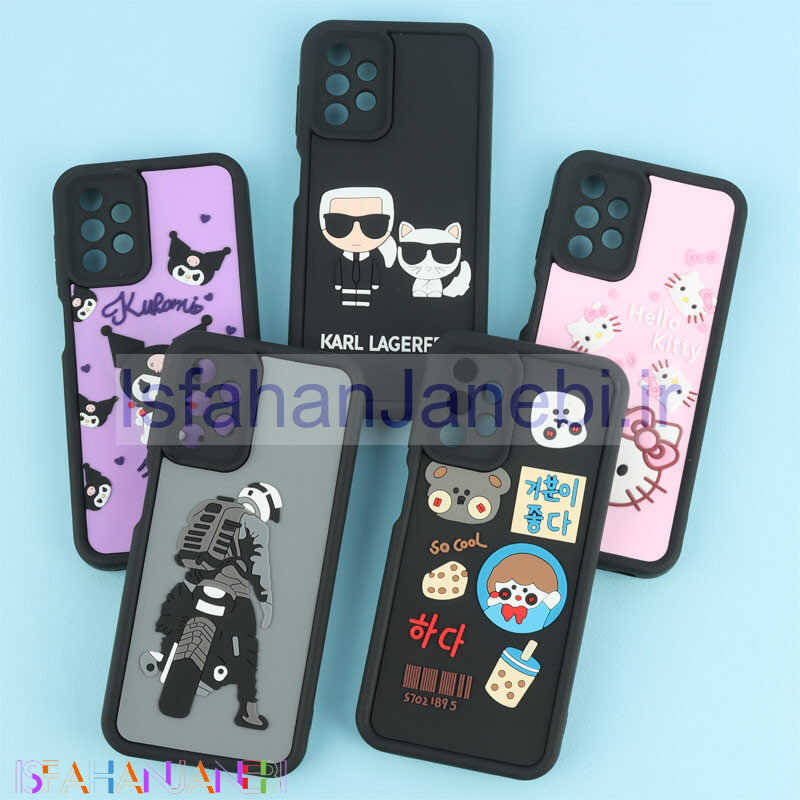 اصفهان جانبی-قاب سولید طرح دار برجسته محافظ لنزدار Samsung Galaxy A13 4G