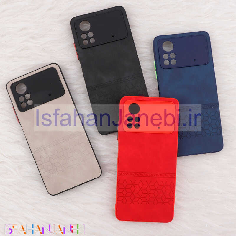 اصفهان جانبی-قاب چرمی طرحدار Smartphone محافظ لنزدار Xiaomi Poco X4 Pro 5G