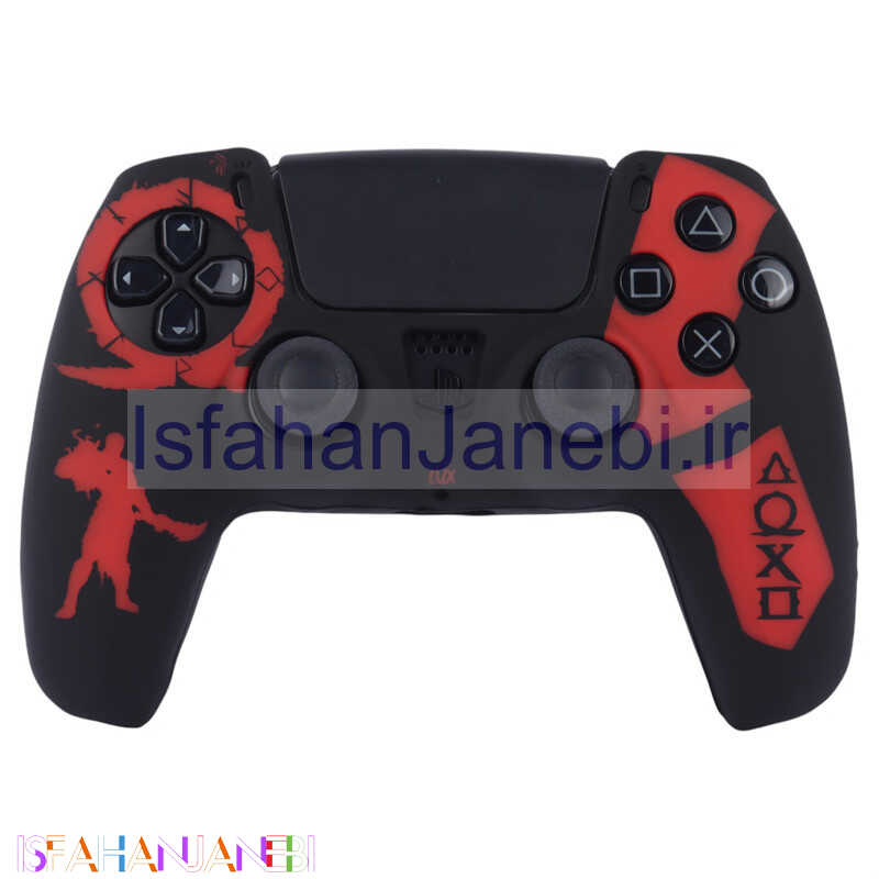 اصفهان جانبی-روکش دسته بازی PS5 طرح God Of War زمینه مشکی قرمز کد 1