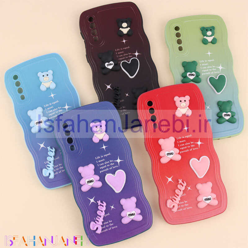 اصفهان جانبی-قاب رنگی مات عروسک برجسته محافظ لنزدار Samsung Galaxy A30s / A50 / A50s