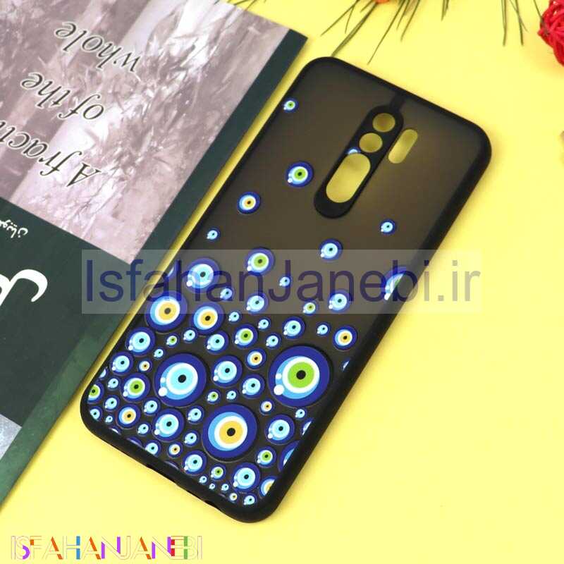 اصفهان جانبی-قاب PC مات محافظ لنزدار طرحدار چشم و نظر شیائومی Redmi 9