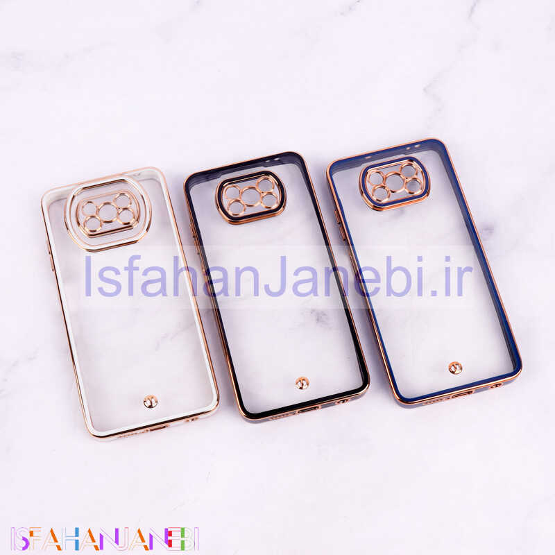 اصفهان جانبی-قاب Space شیائومی Poco X3 دور رنگی محافظ لنزدار
