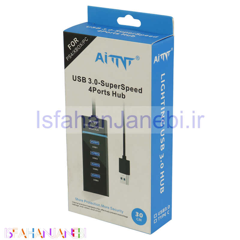 اصفهان جانبی-هاب 4 پورت AiTNT Super Speed USB3.0