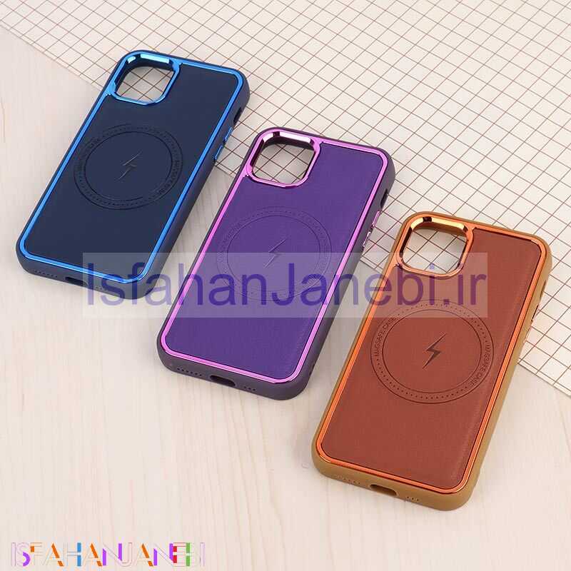 اصفهان جانبی-قاب چرمی مگ سیف آیفون iPhone 11 Pro متال ایرون