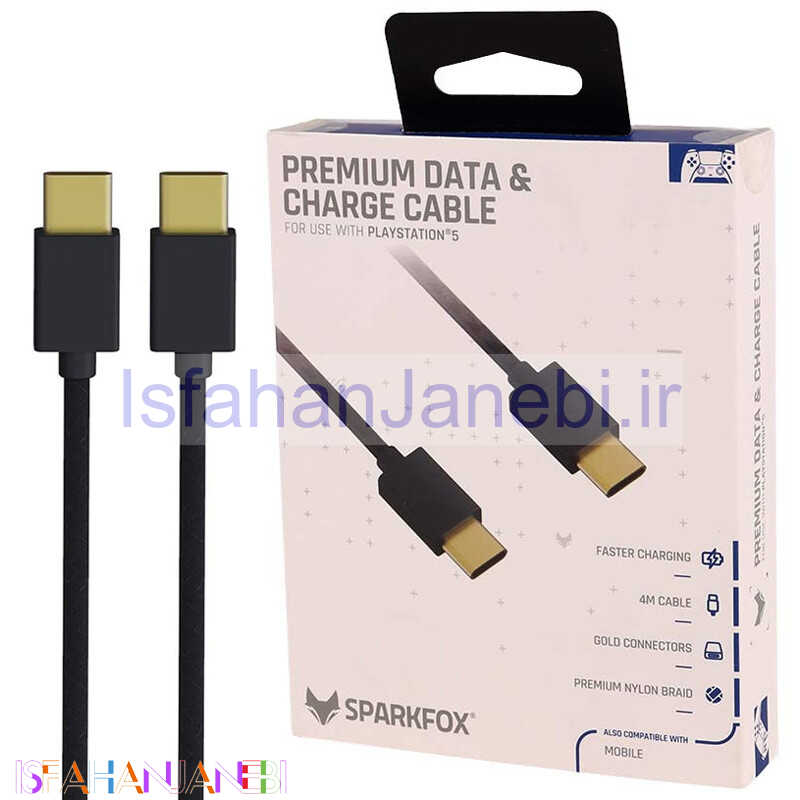 اصفهان جانبی-کابل تبدیل Sparkfox W20P501 PS5 Type-C to Type-C 4m