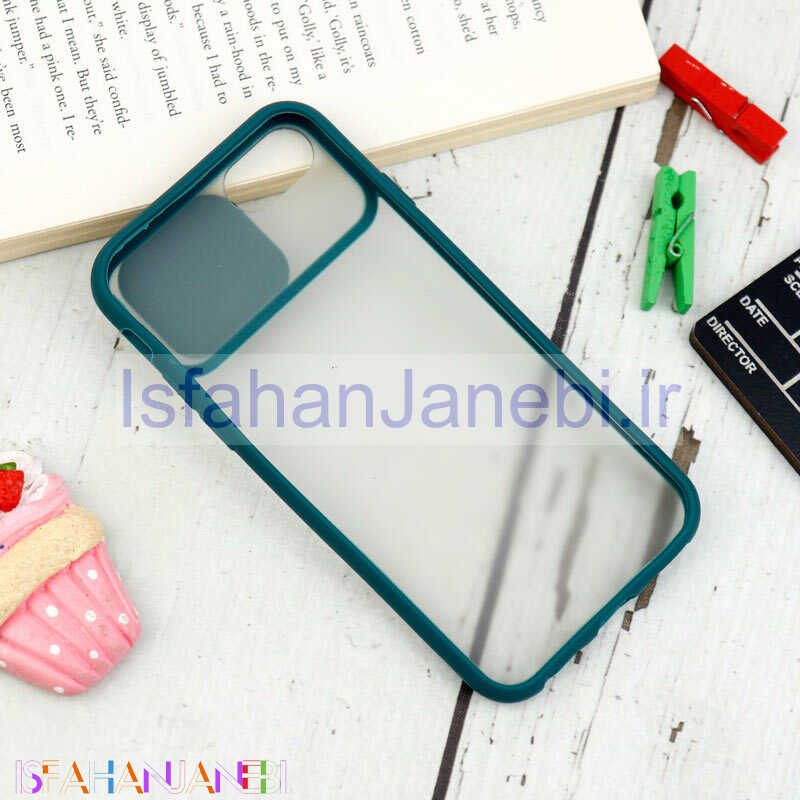 اصفهان جانبی-قاب PC مات محافظ لنز دار کشویی iPhone 7/8/SE 2020