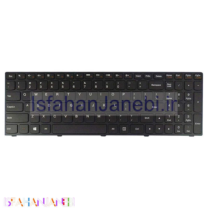 اصفهان جانبی-کیبورد لپ تاپ لنوو Lenovo G50-70 با فریم مشکی
